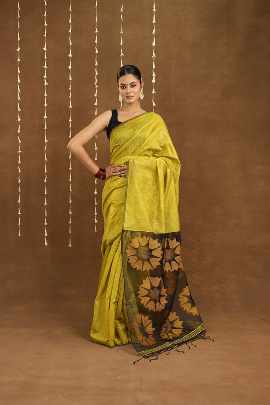 Basanti Phool - Matka Silk