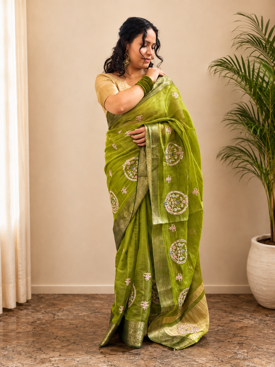 Haritābhā - Festive Organza