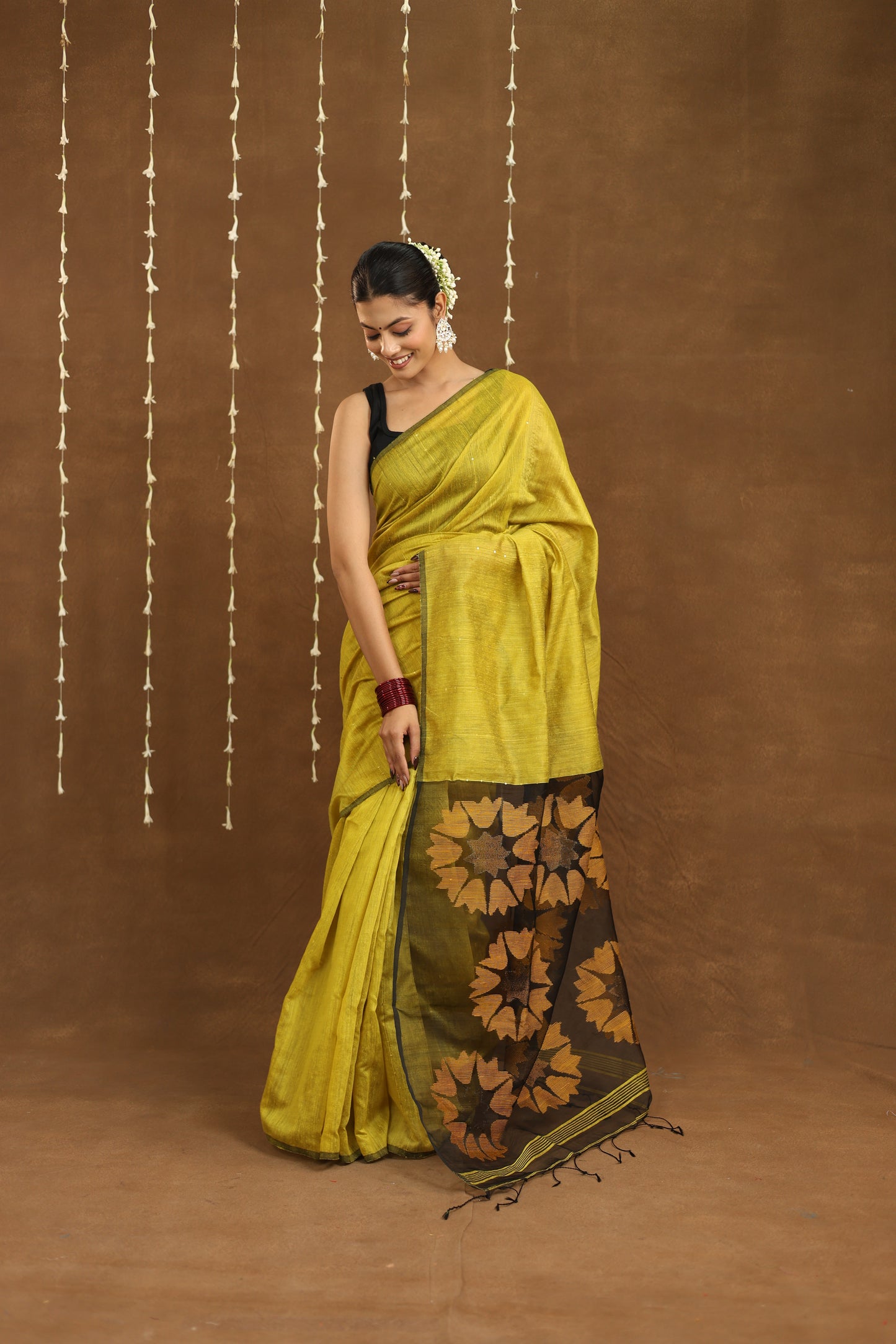 Basanti Phool - Matka Silk