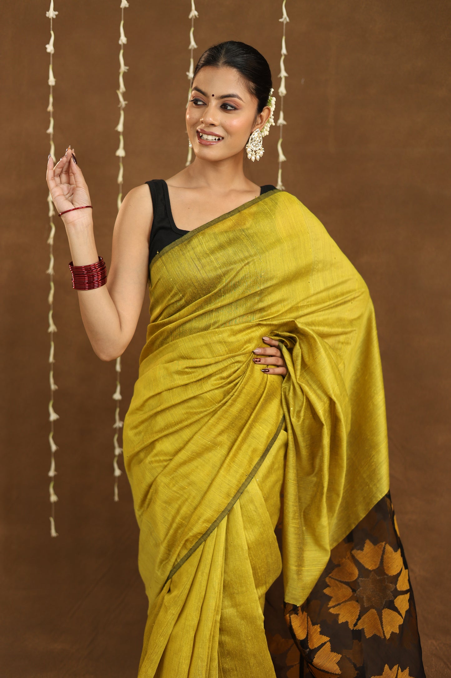 Basanti Phool - Matka Silk