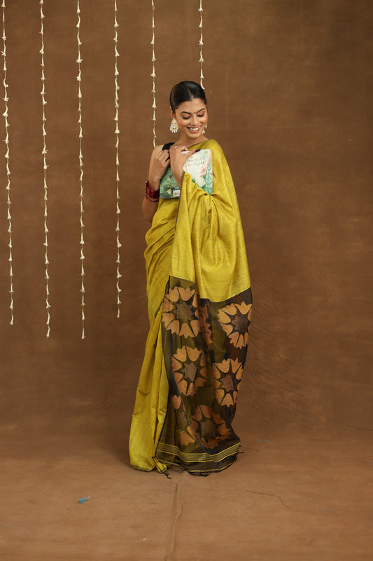 Basanti Phool - Matka Silk