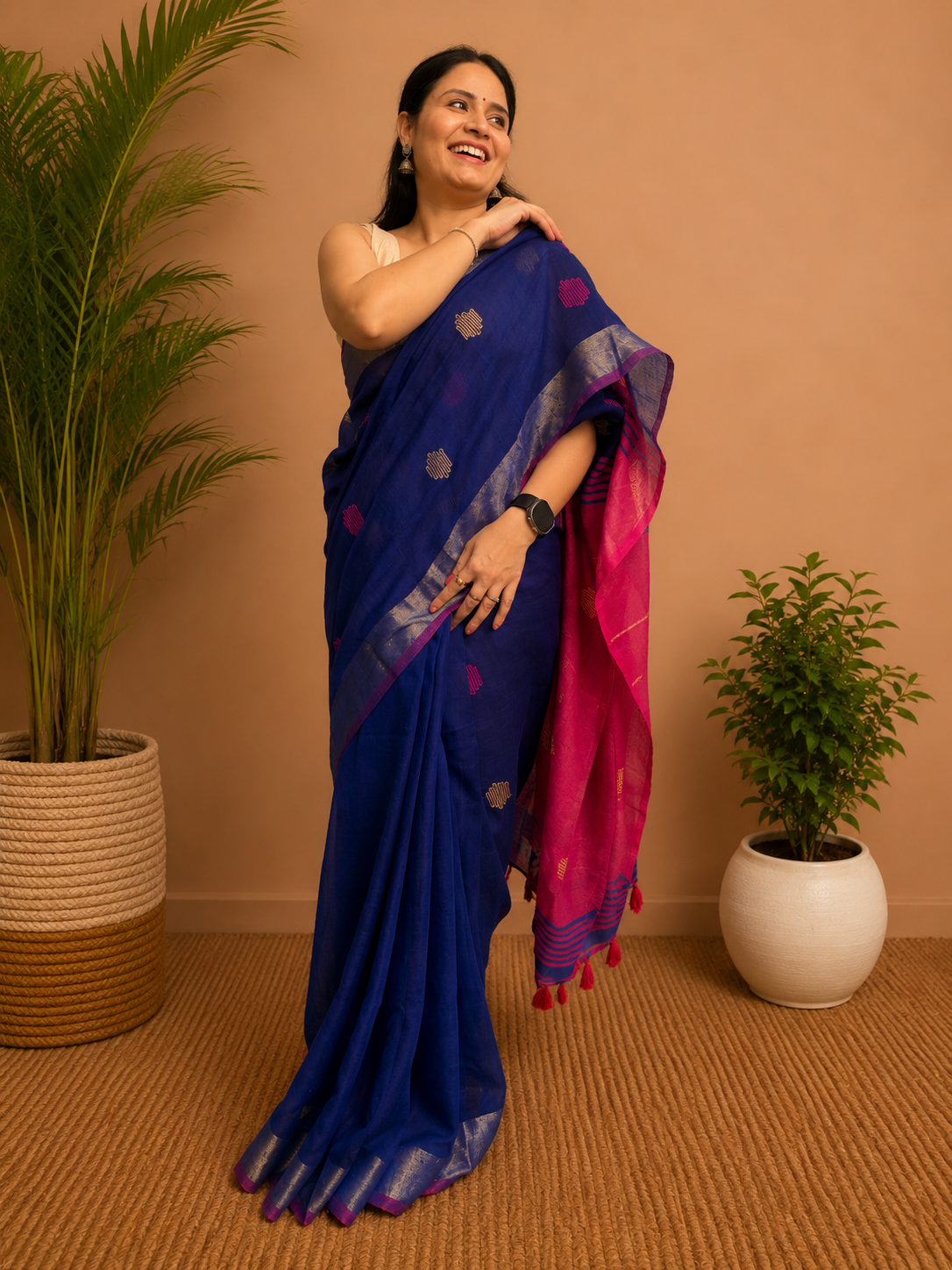 Neelragini -Linen Cotton