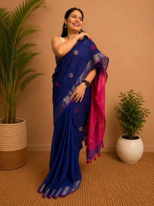 Neelragini -Linen Cotton