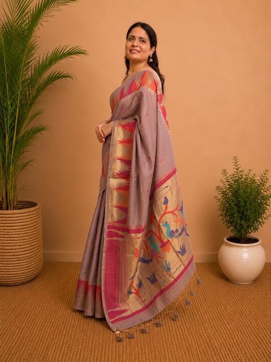 Paithanika- Cotton Silk