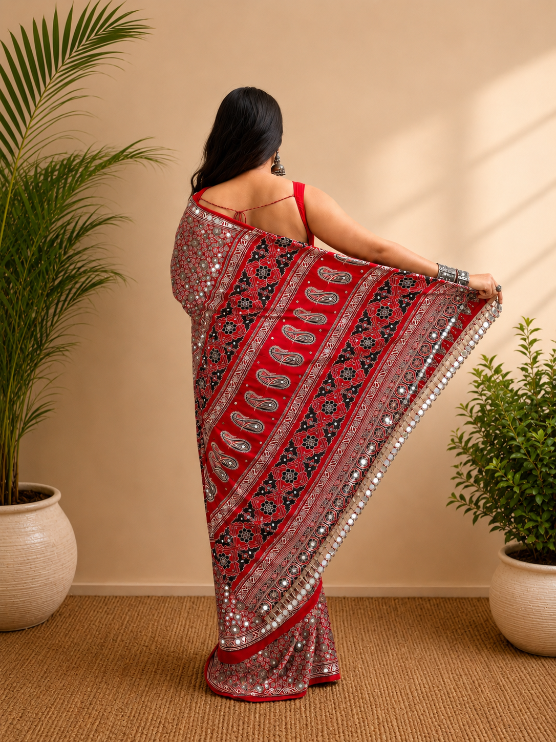 Kiranmayi - Satin Silk Ajrakh