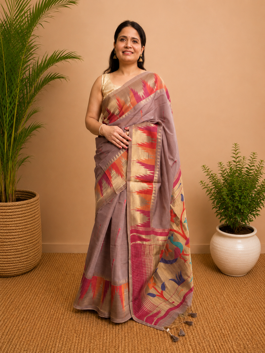 Paithanika- Cotton Silk