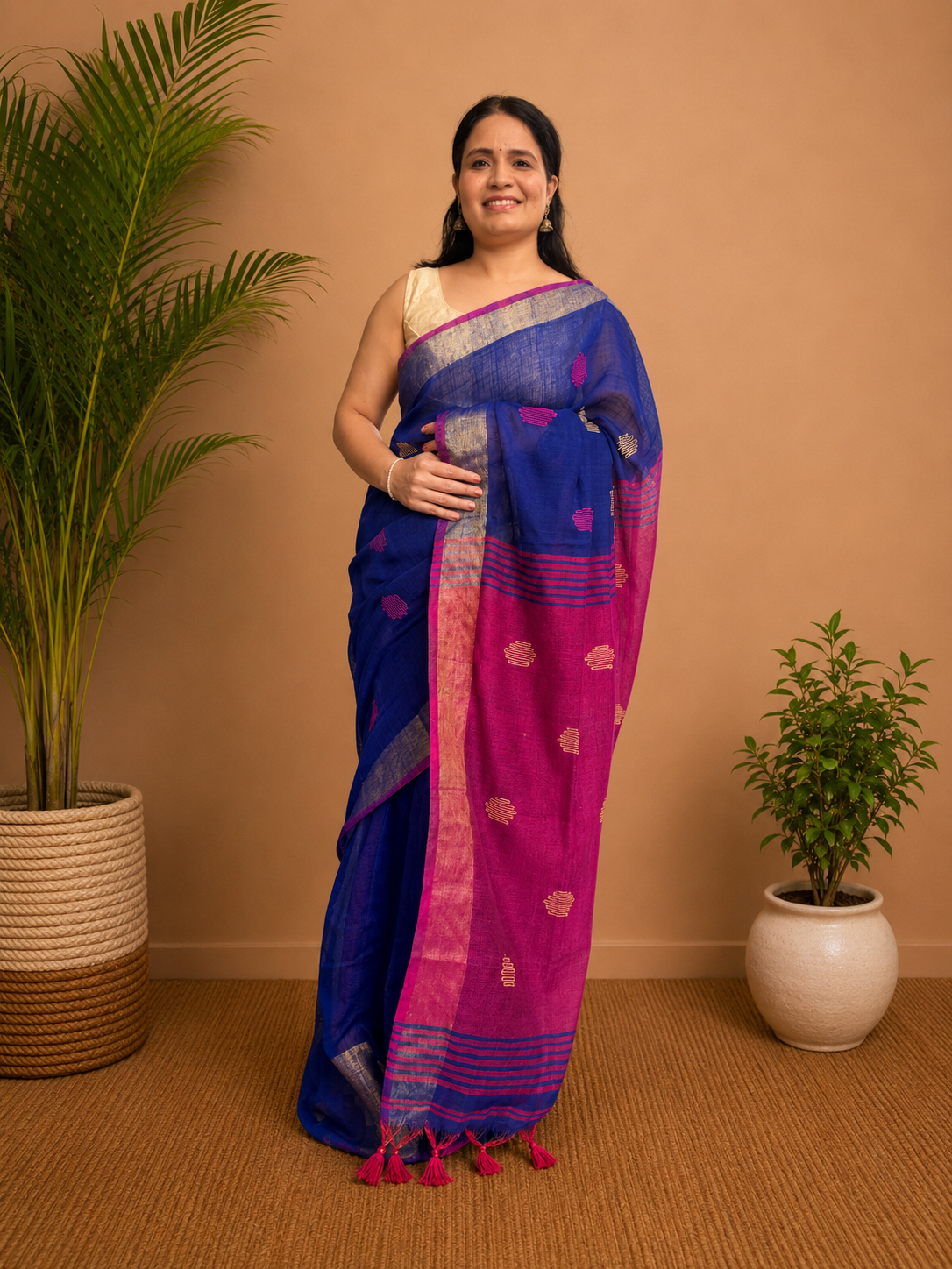 Neelragini -Linen Cotton