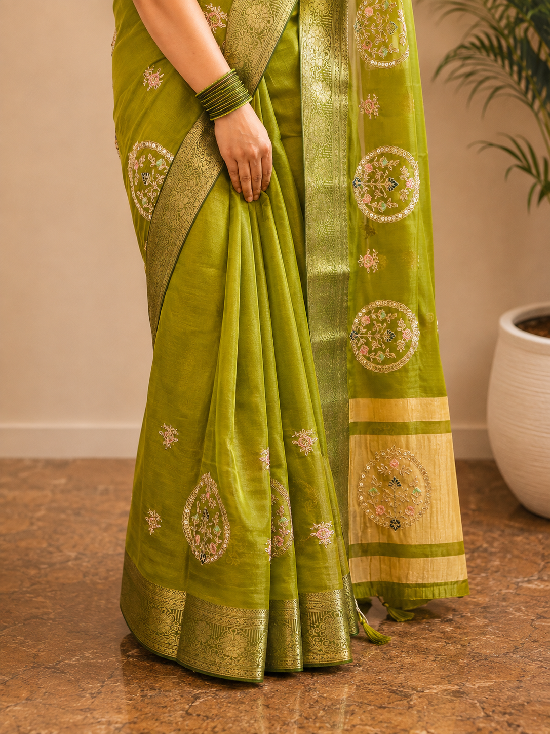 Haritābhā - Festive Organza